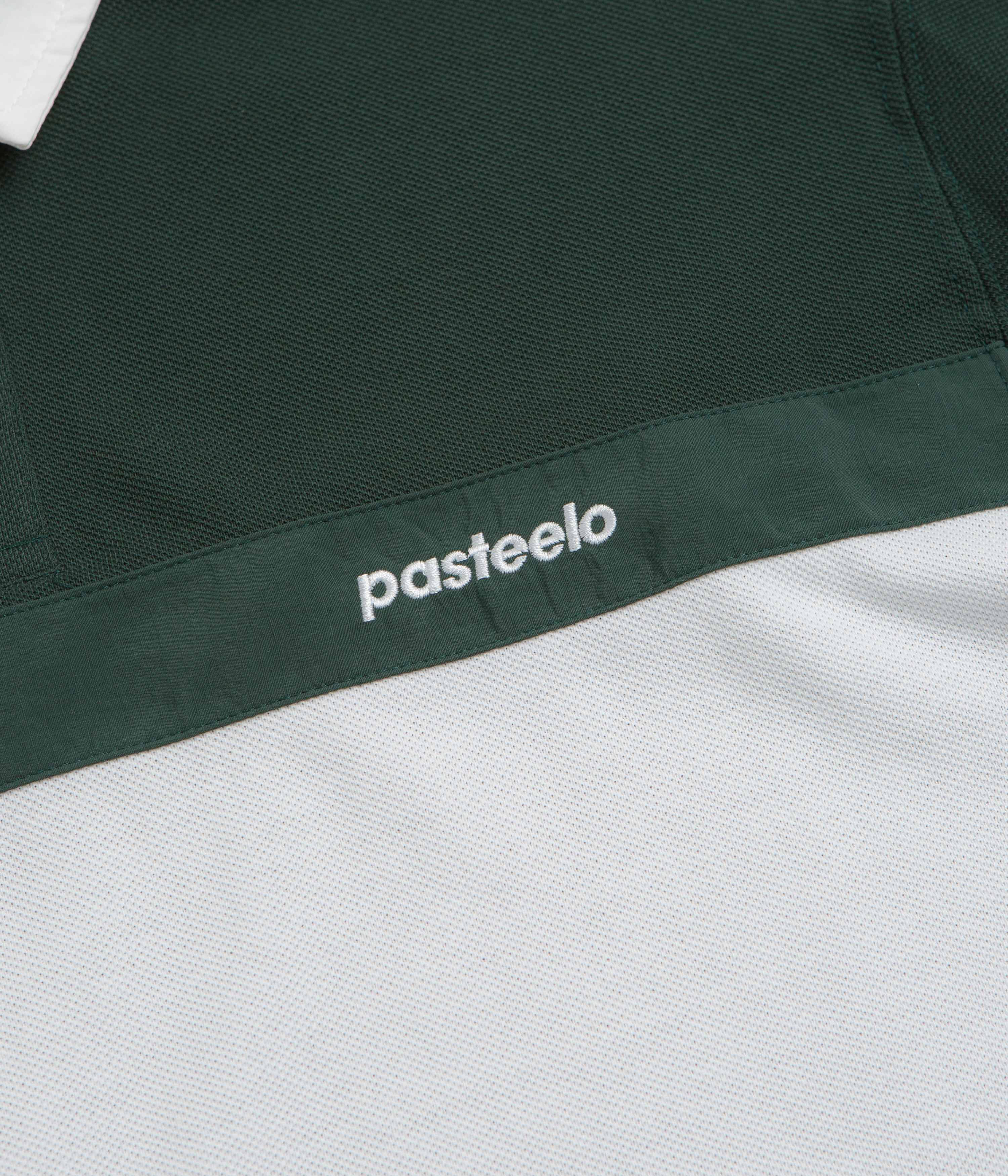 Pasteelo Stripe Polo Shirt - Forest / White