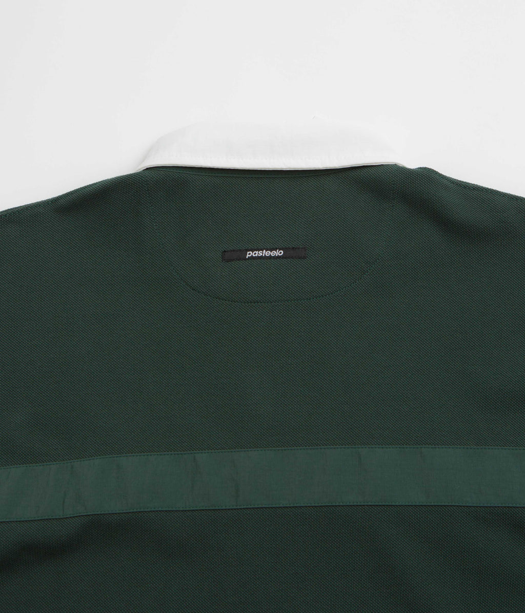 Pasteelo Stripe Polo Shirt - Forest / White
