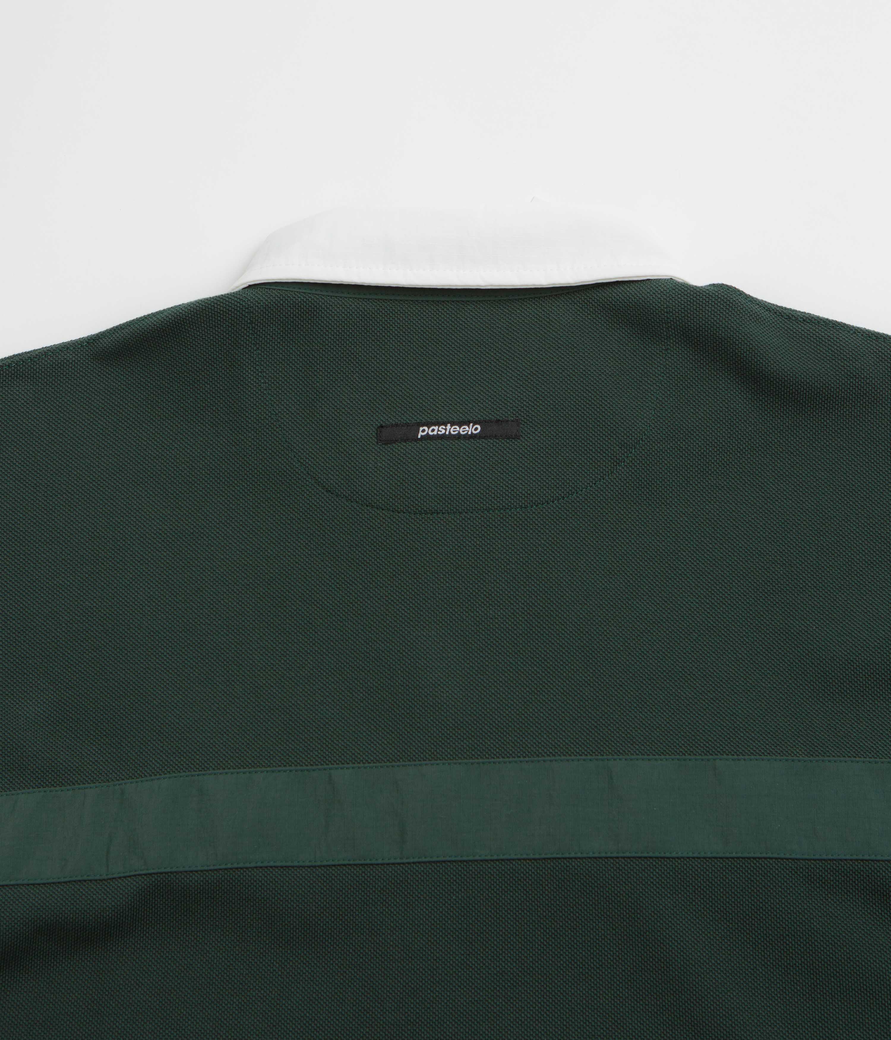 Pasteelo Stripe Polo Shirt - Forest / White