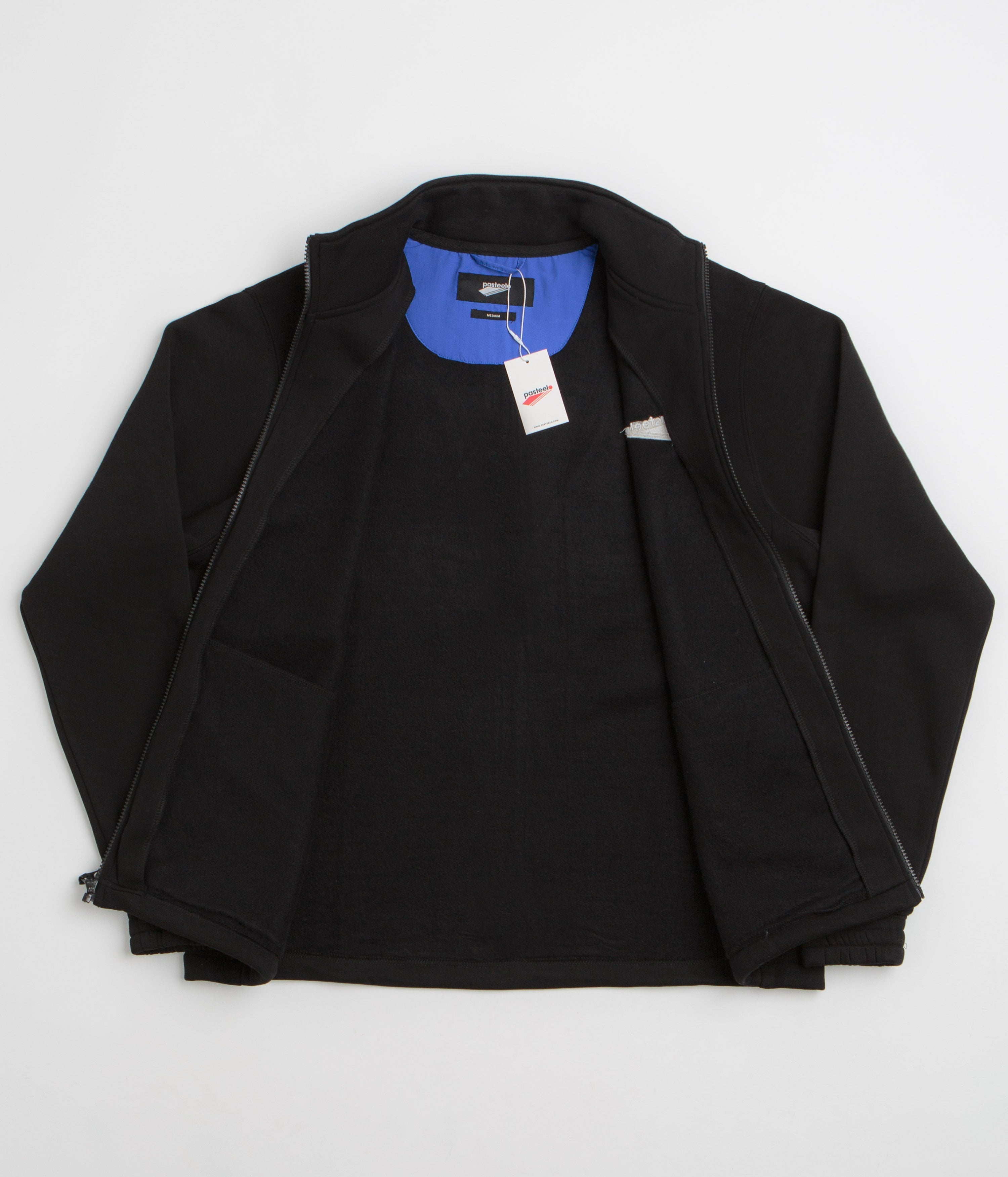 Pasteelo Zip Up Trainer Sweatshirt - Black