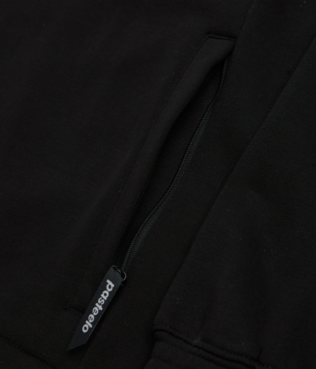 Pasteelo Zip Up Trainer Sweatshirt - Black