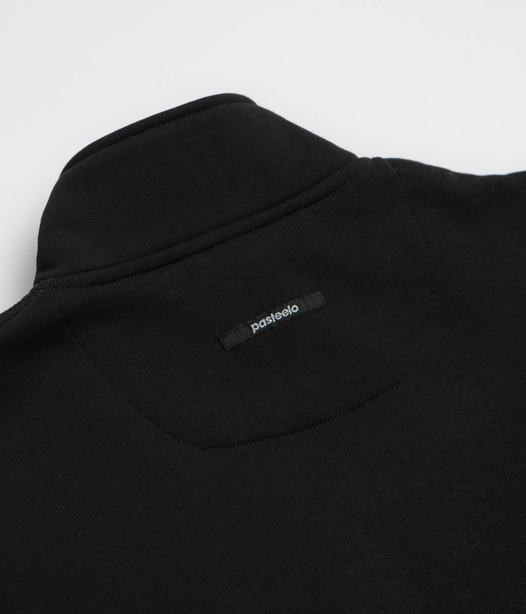 Pasteelo Zip Up Trainer Sweatshirt - Black