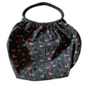 Pastel Heart Print Pewter Grey Cotton Bag circa 1990s