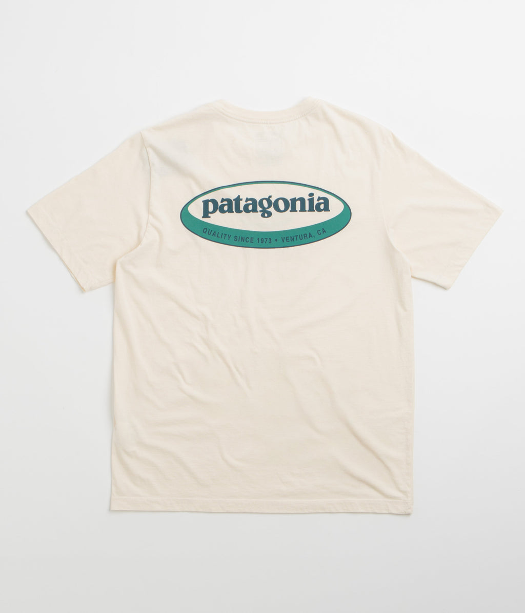 Patagonia 95 Oval Logo T-Shirt - Undyed Natural
