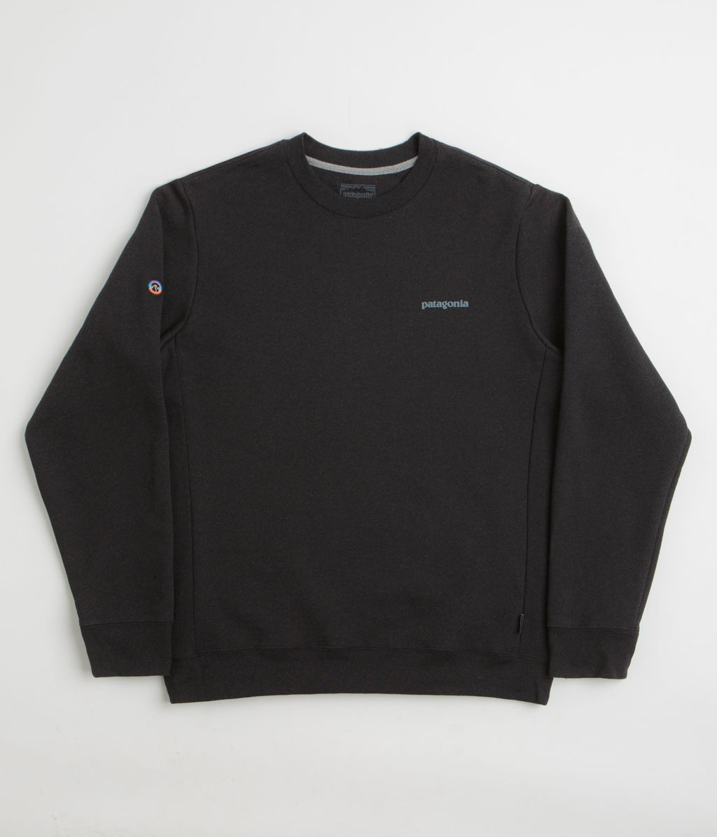 Patagonia Fitz Roy Icon Uprisal Crewneck Sweatshirt - Ink Black