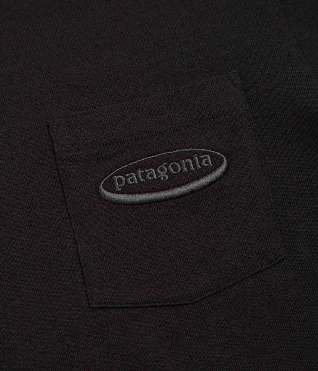 Patagonia MW 95 Oval Logo Pocket T-Shirt - Black