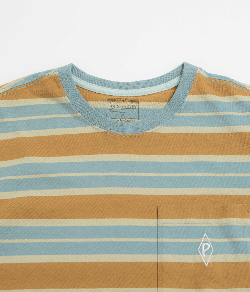 Patagonia MW Water People Mark Pocket T-Shirt - Big Wall: Blue Sage