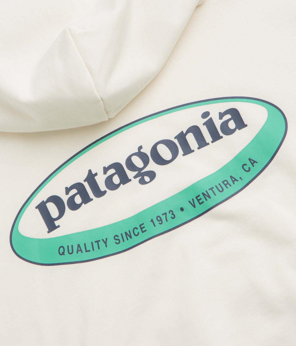 Patagonia Womens 95 Oval Logo Daily Hoodie - Wool White