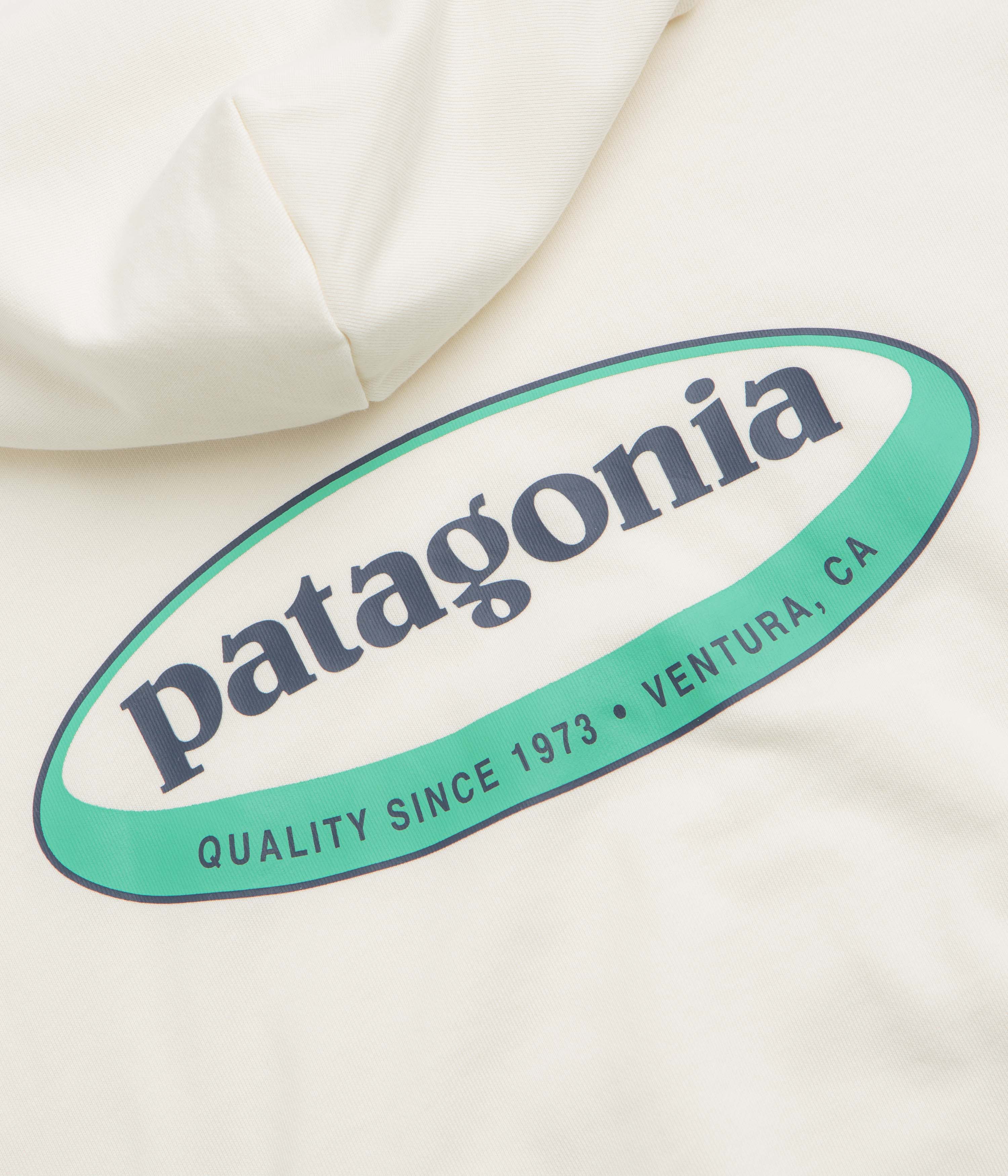 Patagonia Womens 95 Oval Logo Daily Hoodie - Wool White