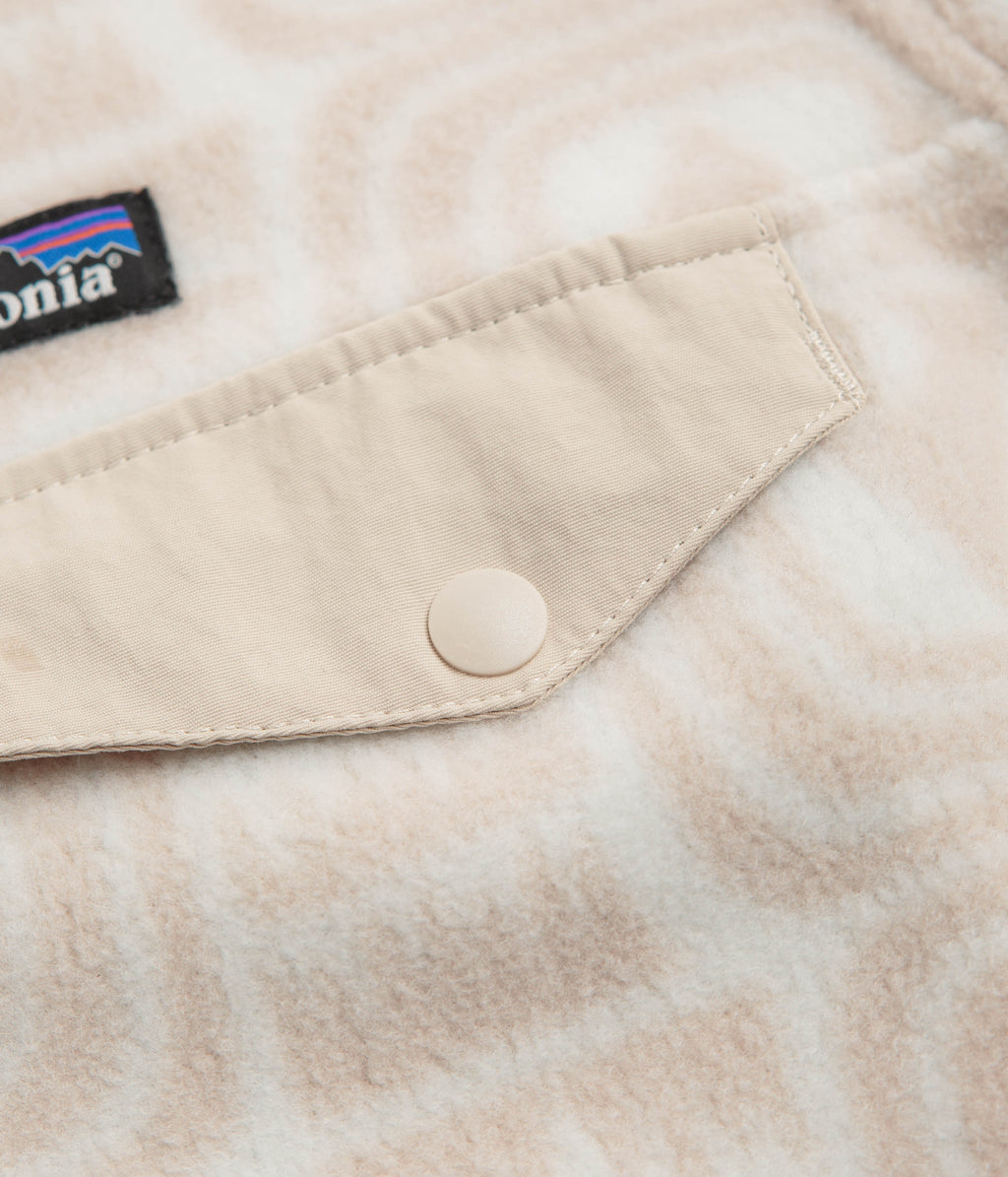Patagonia Womens Lightweight Synchilla Snap-T Fleece - Flow: Dyno White
