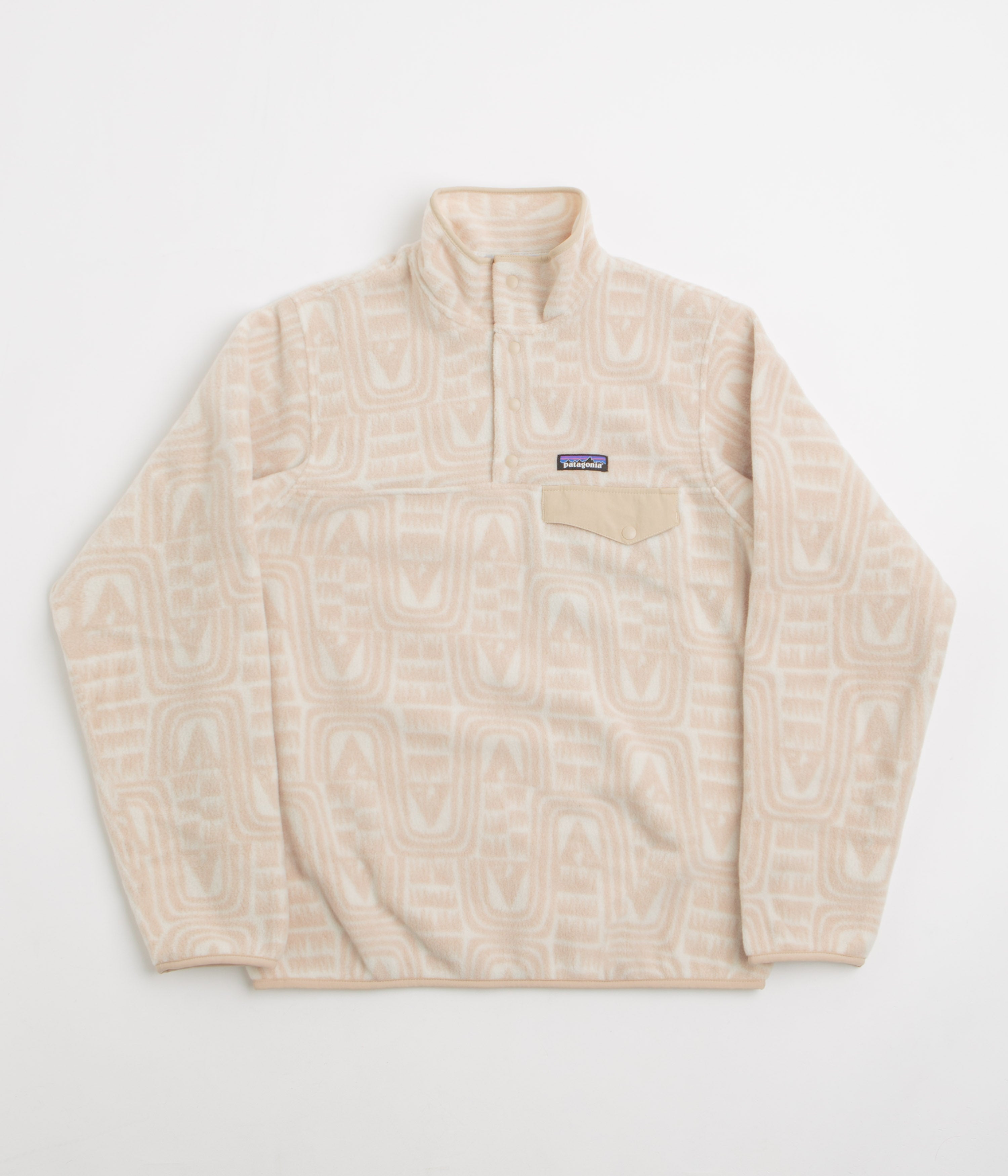 Patagonia Womens Lightweight Synchilla Snap-T Fleece - Flow: Dyno White