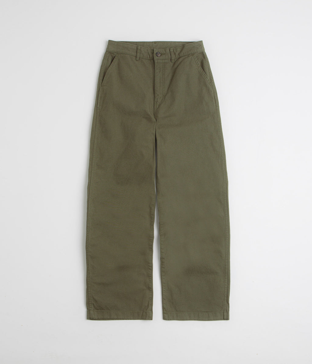 Patagonia Womens Point Reyes Canvas Wide Leg Pants - Basin Green