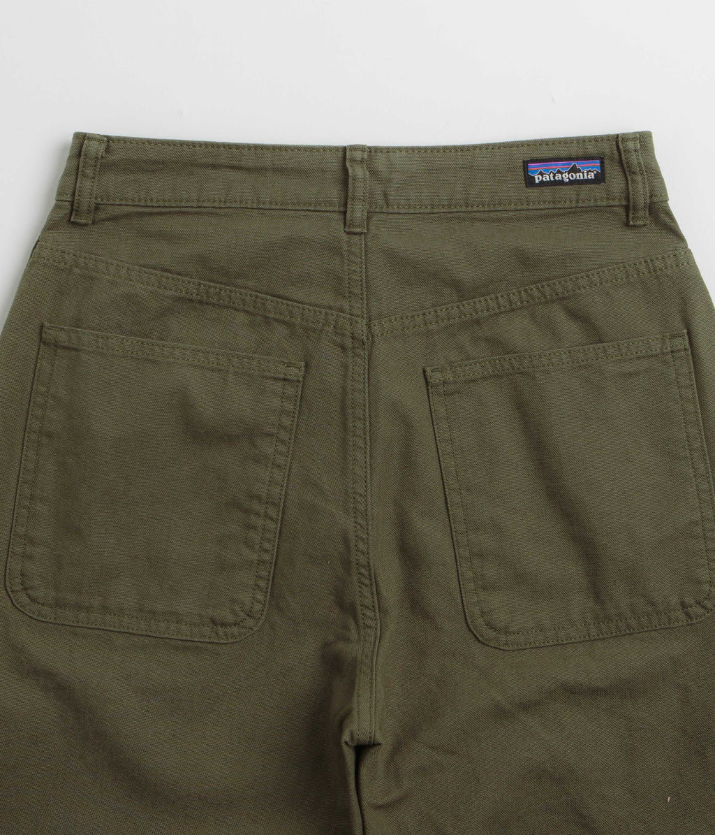 Patagonia Womens Point Reyes Canvas Wide Leg Pants - Basin Green