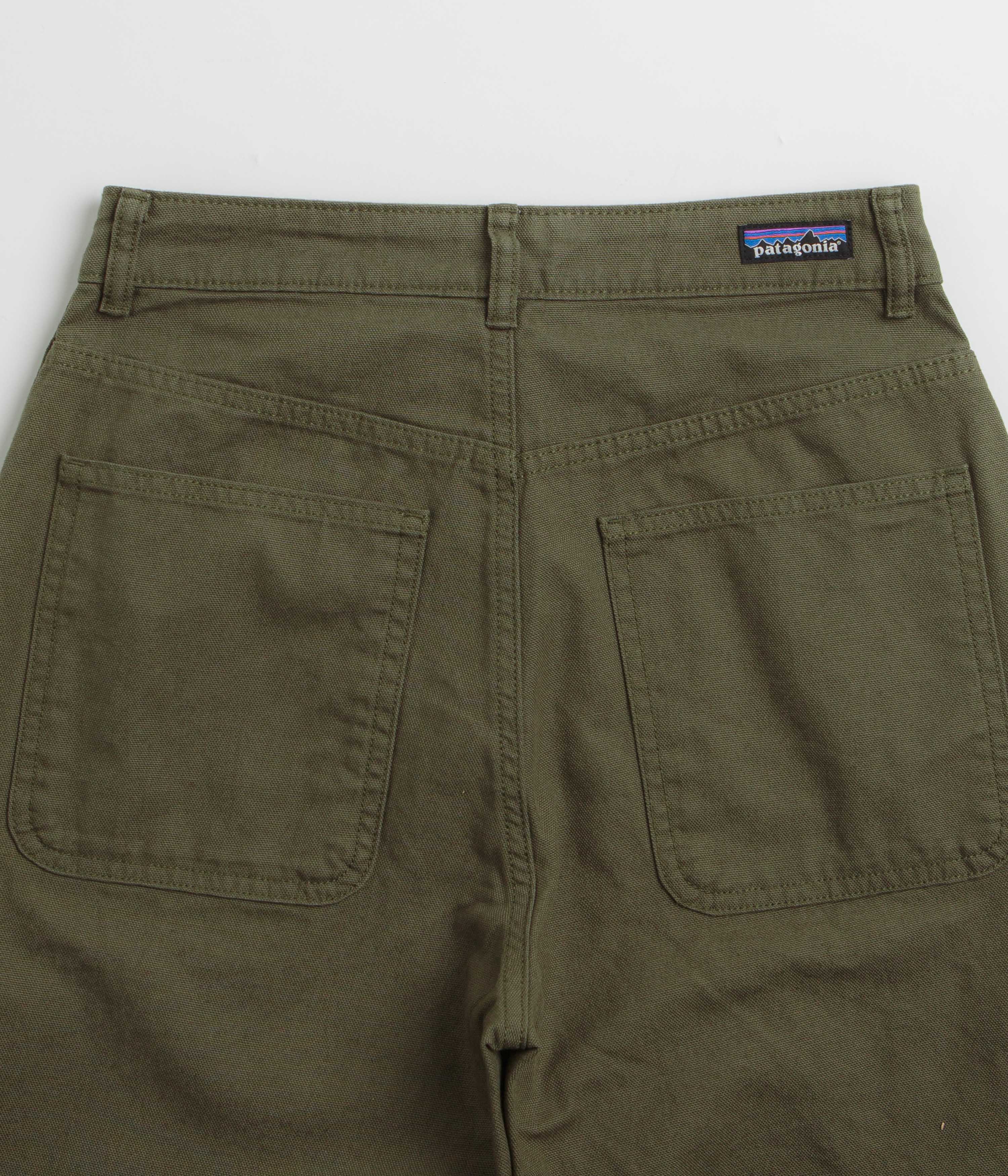 Patagonia Womens Point Reyes Canvas Wide Leg Pants - Basin Green