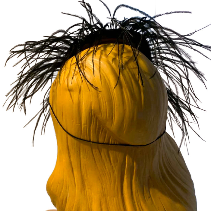Peiping Station- the Antique Embroidered Asian Silk Textile and Feathers Fascinator Hat