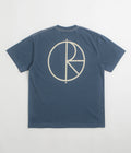 Polar Contrast Stroke Logo T-Shirt - Grey Blue
