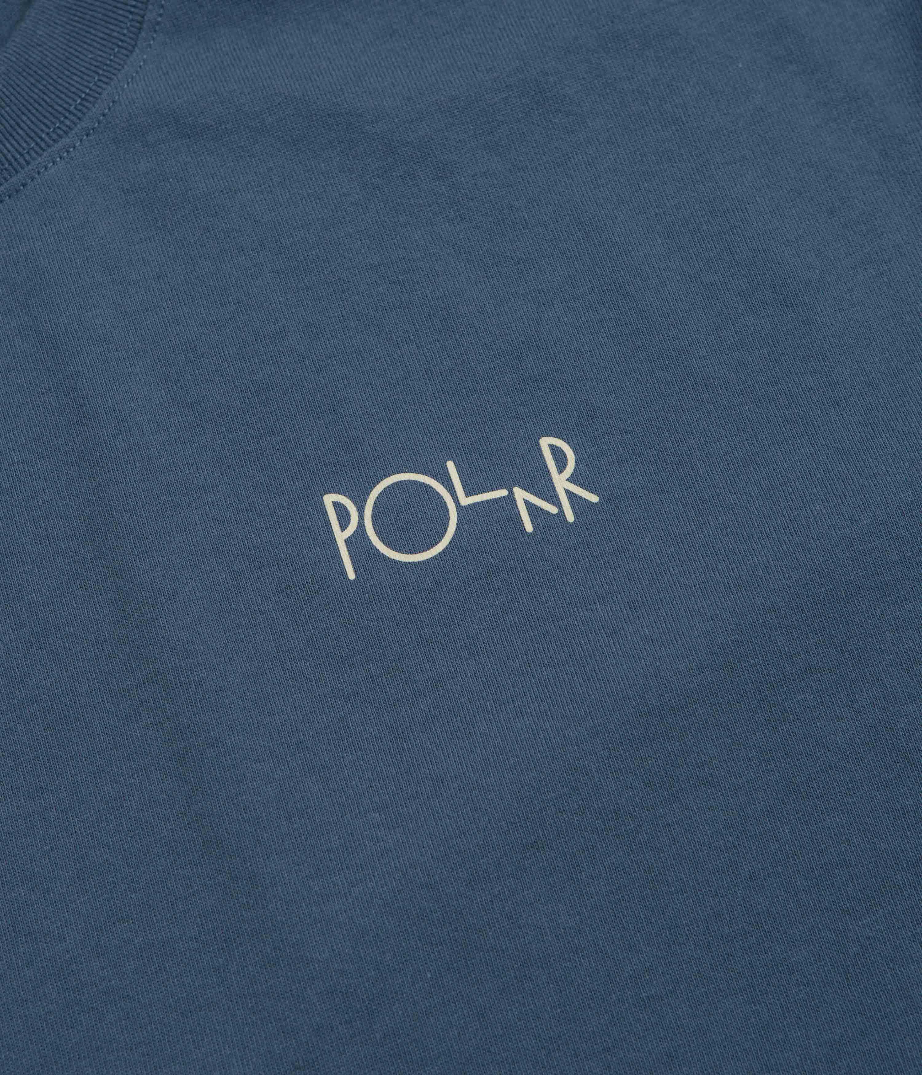 Polar Contrast Stroke Logo T-Shirt - Grey Blue