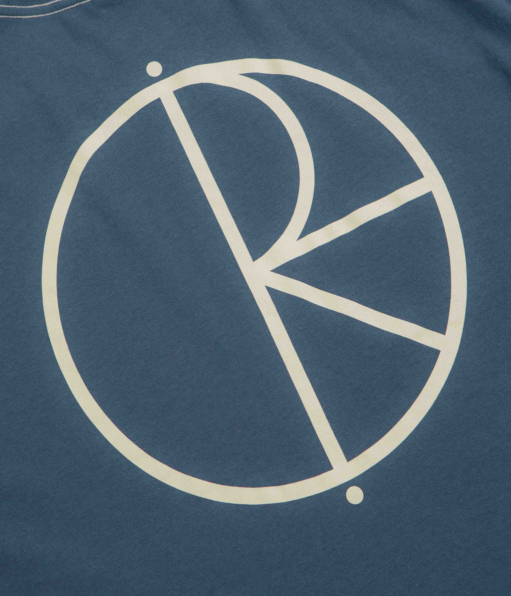 Polar Contrast Stroke Logo T-Shirt - Grey Blue