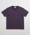 Polar Ringer T-Shirt - Dark Violet / Navy