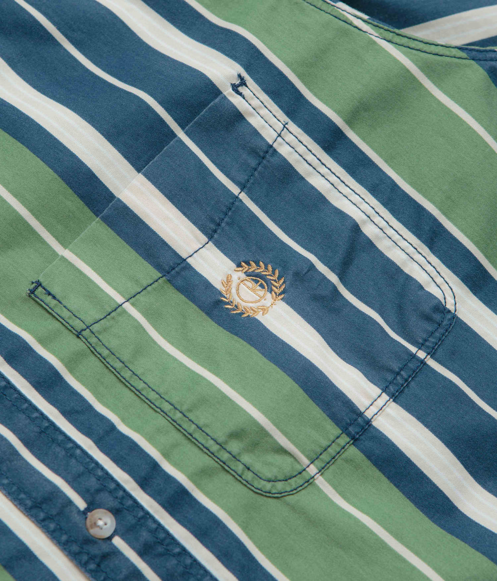 Polar Ted Short Sleeve Shirt - Green / Blue