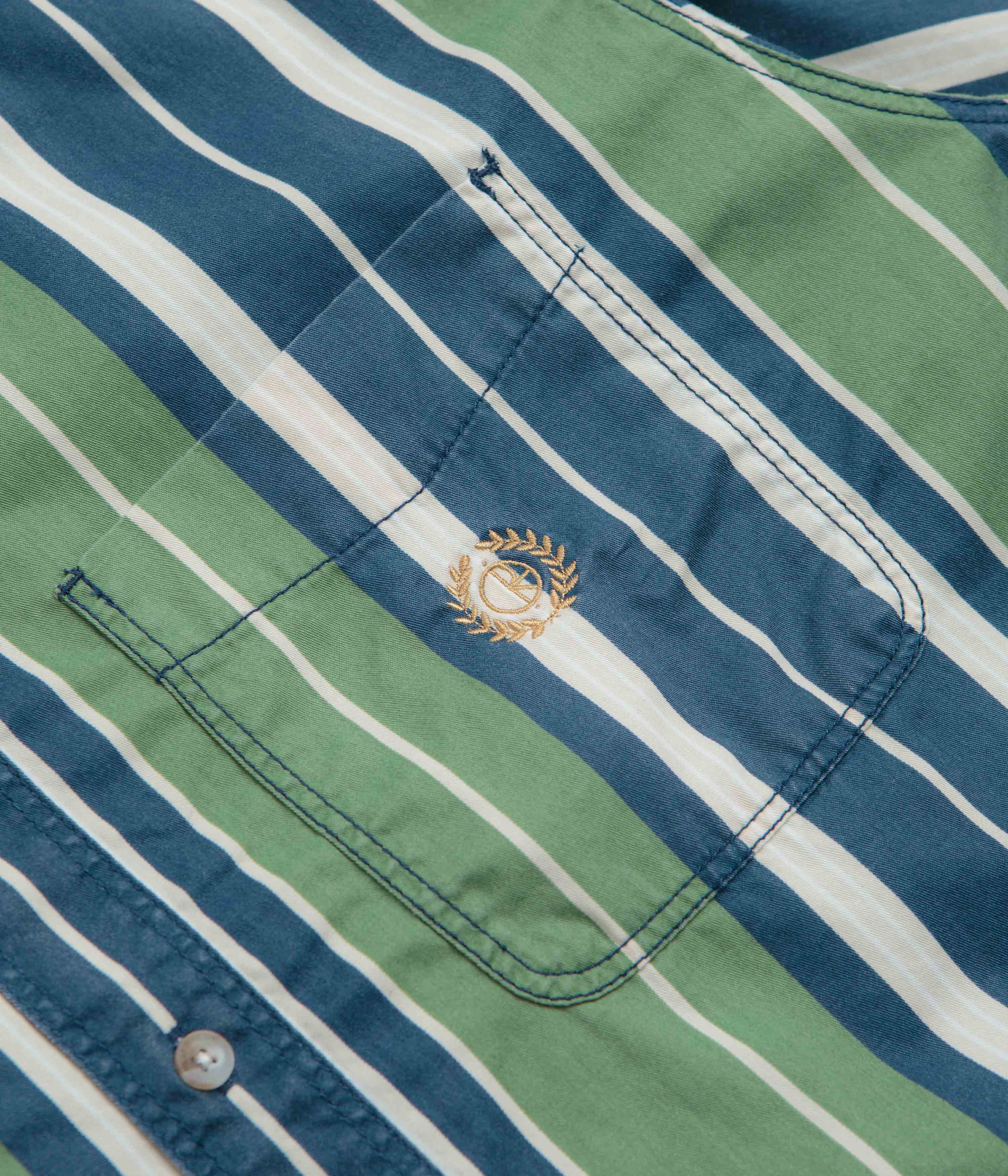 Polar Ted Short Sleeve Shirt - Green / Blue