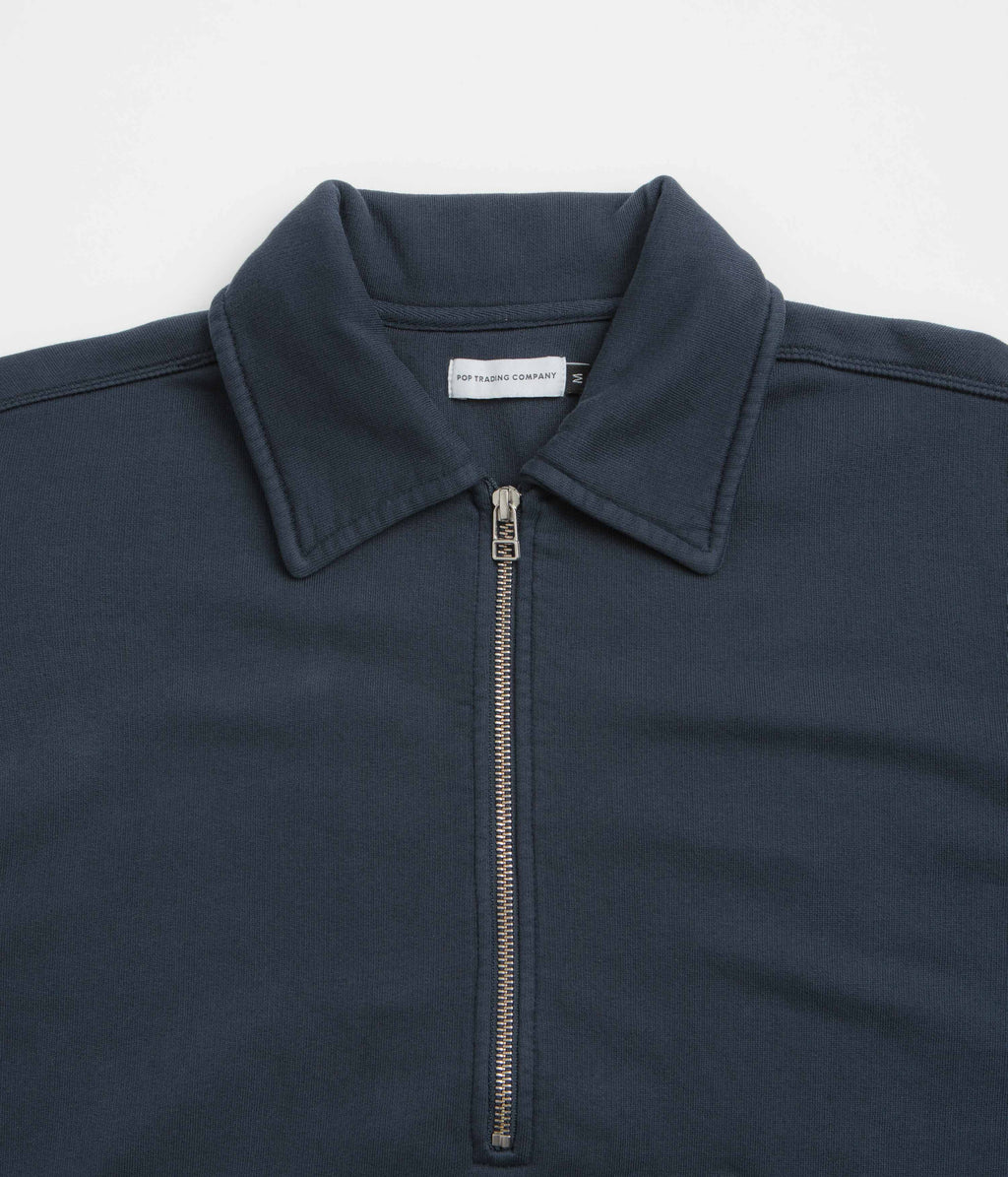 Pop Trading Company 1/2 Zip Sweatshirt - Navy