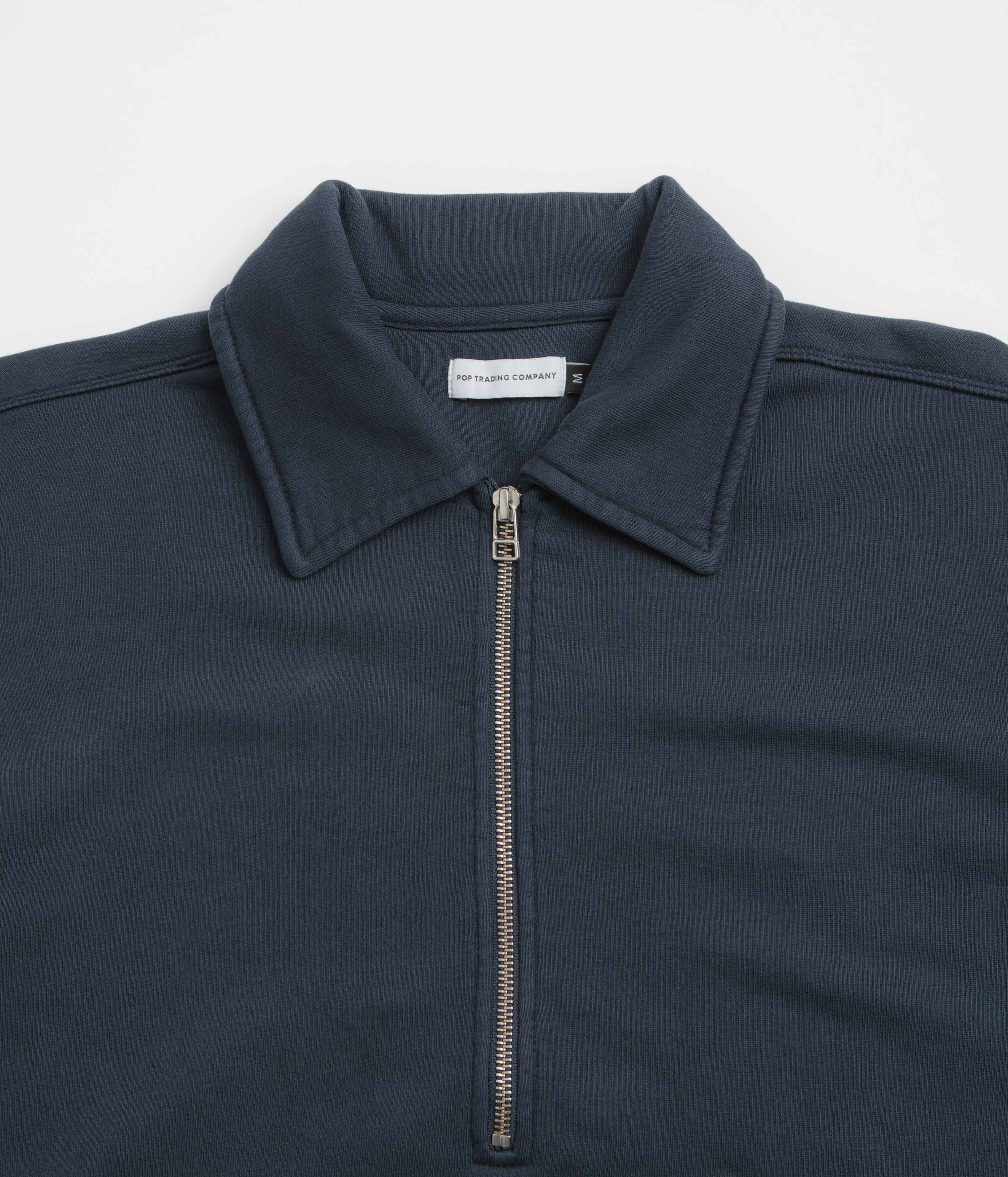Pop Trading Company 1/2 Zip Sweatshirt - Navy