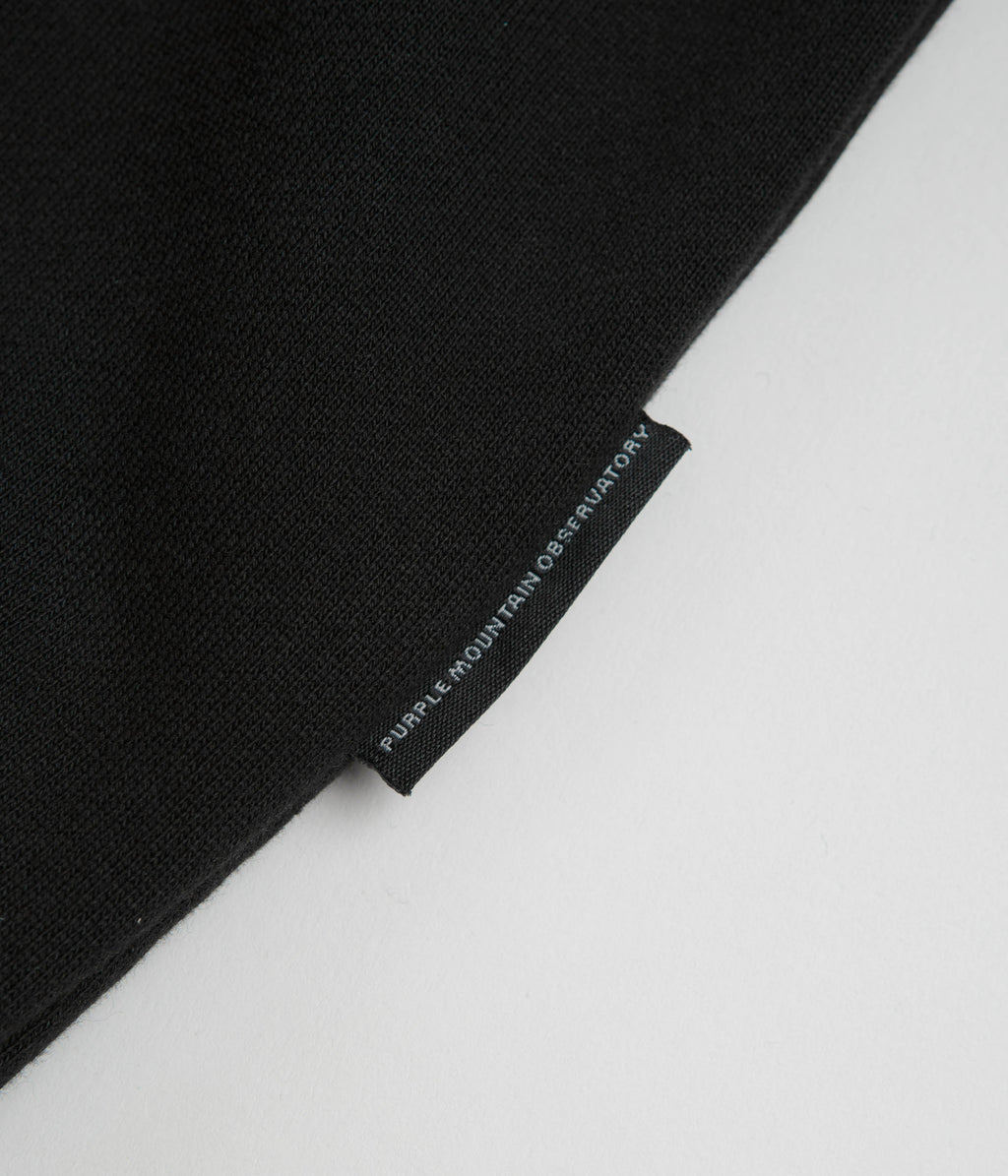 Purple Mountain Observatory Garment Dye Hoodie - Black / Black