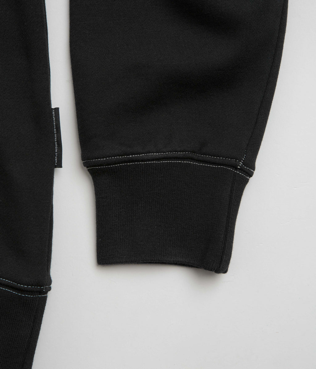 Purple Mountain Observatory Garment Dye Hoodie - Black / Black