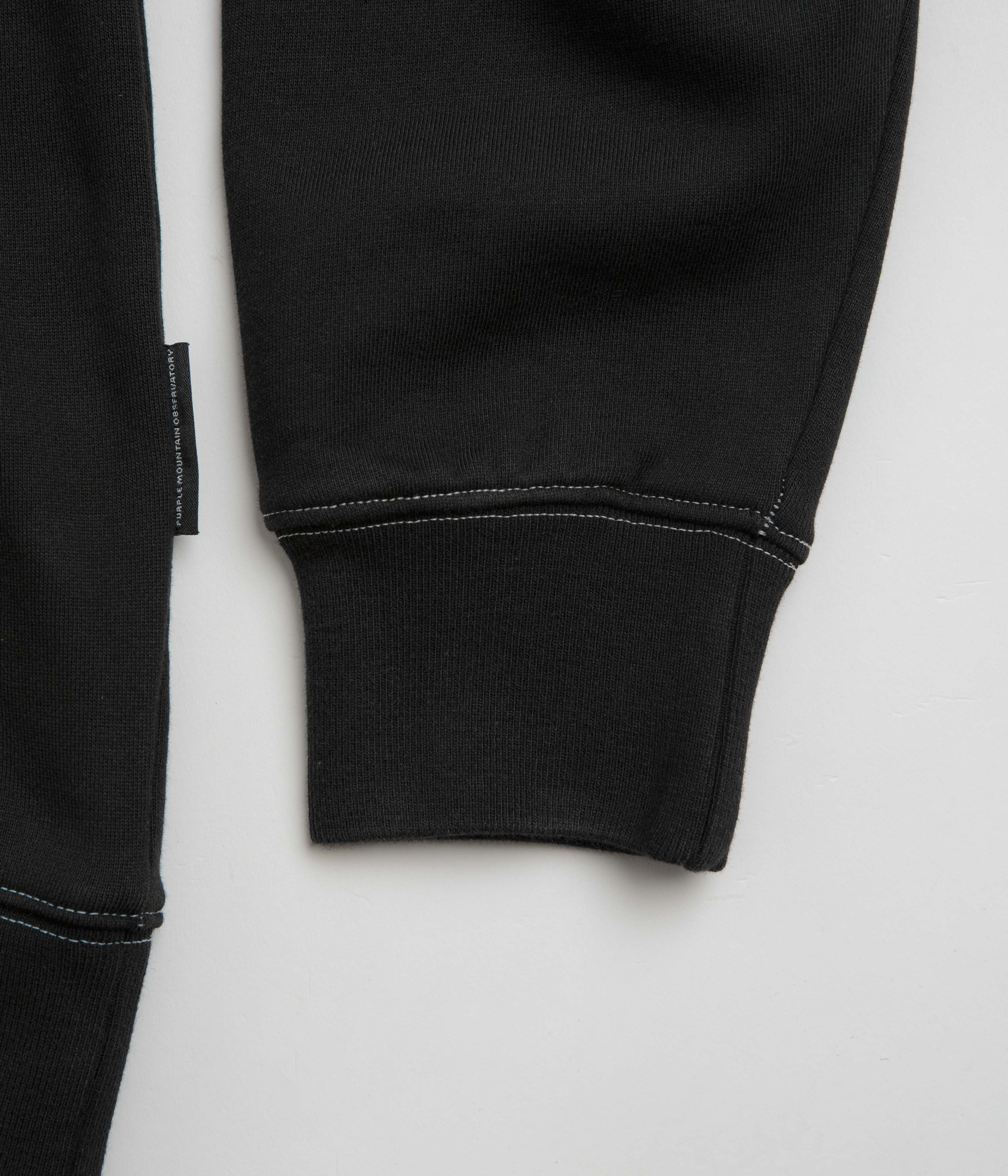Purple Mountain Observatory Garment Dye Hoodie - Black / Black