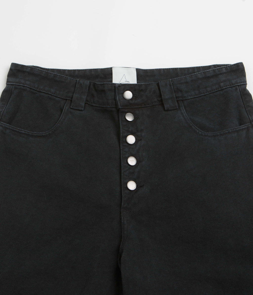 ROA Ash Canvas Shorts - Washed Black