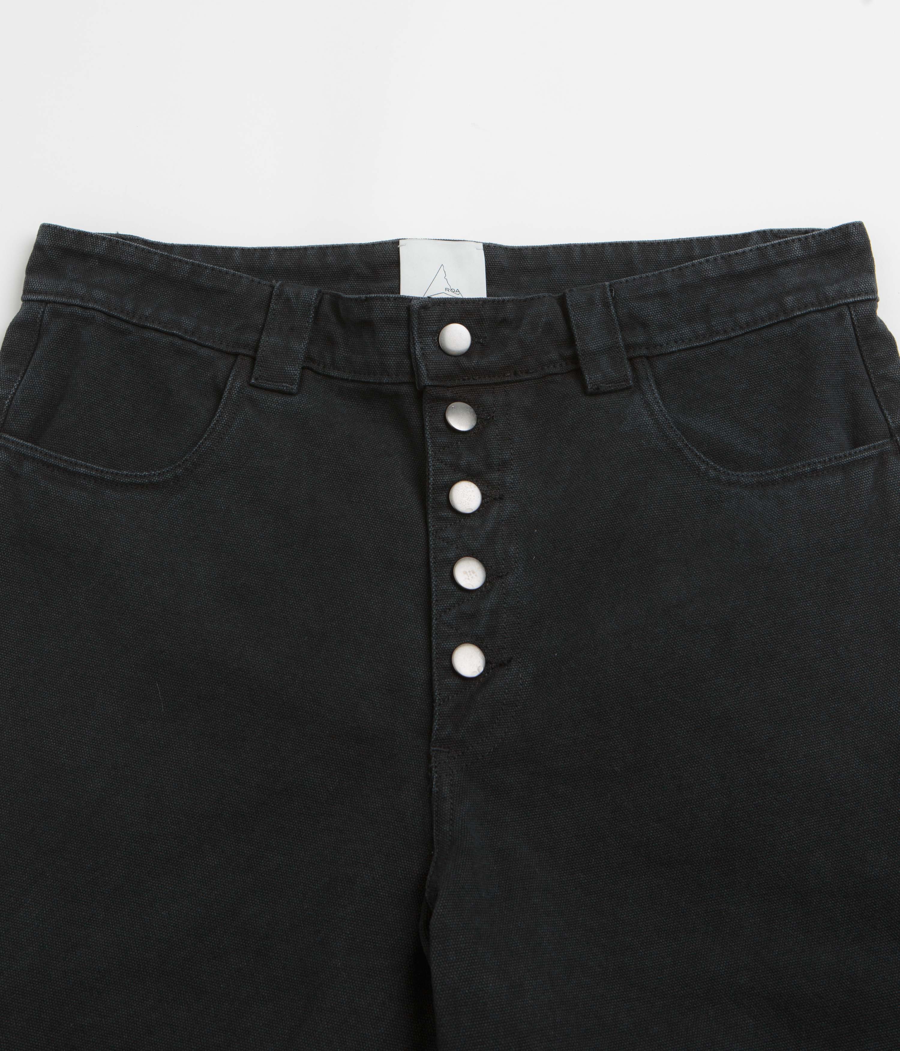 ROA Ash Canvas Shorts - Washed Black