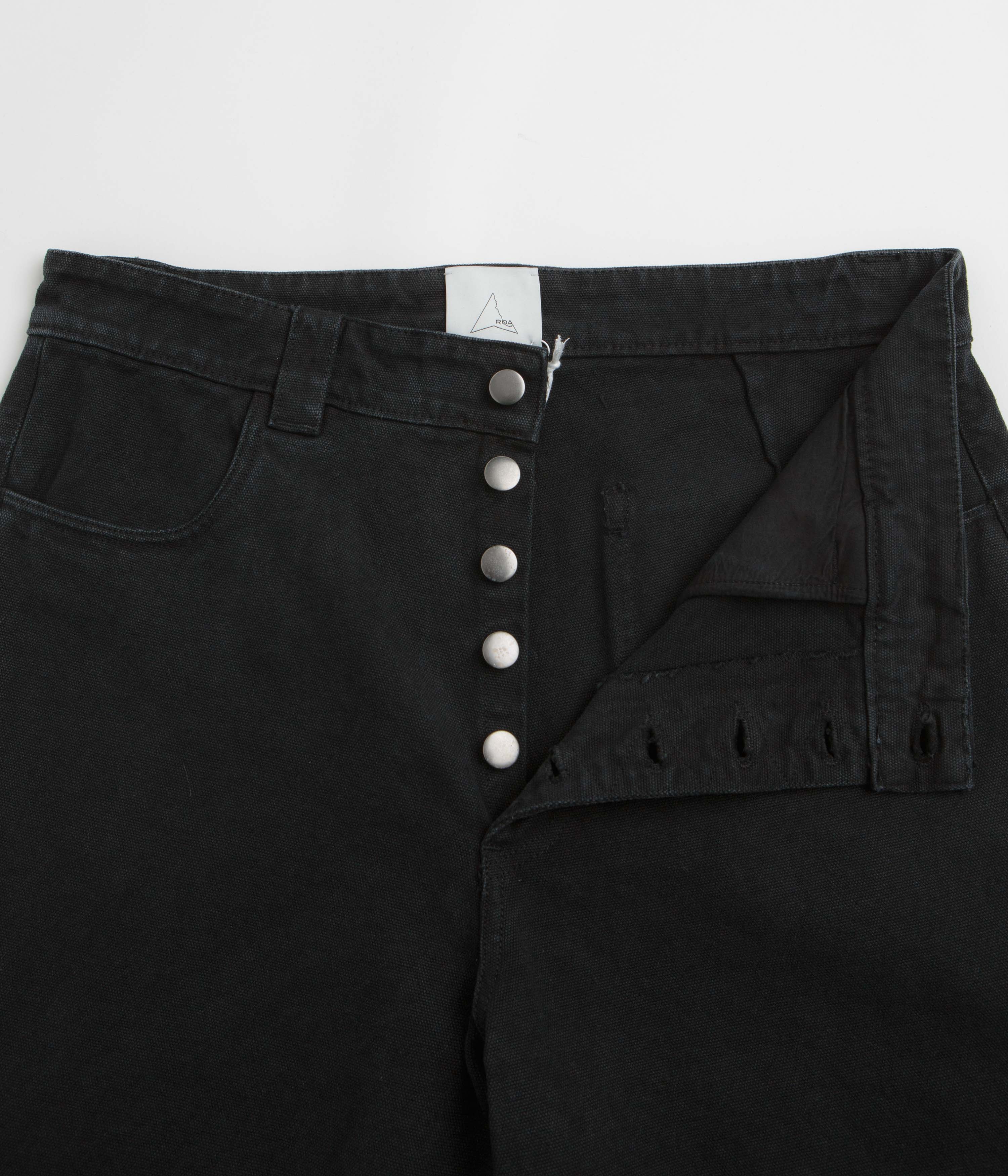 ROA Ash Canvas Shorts - Washed Black