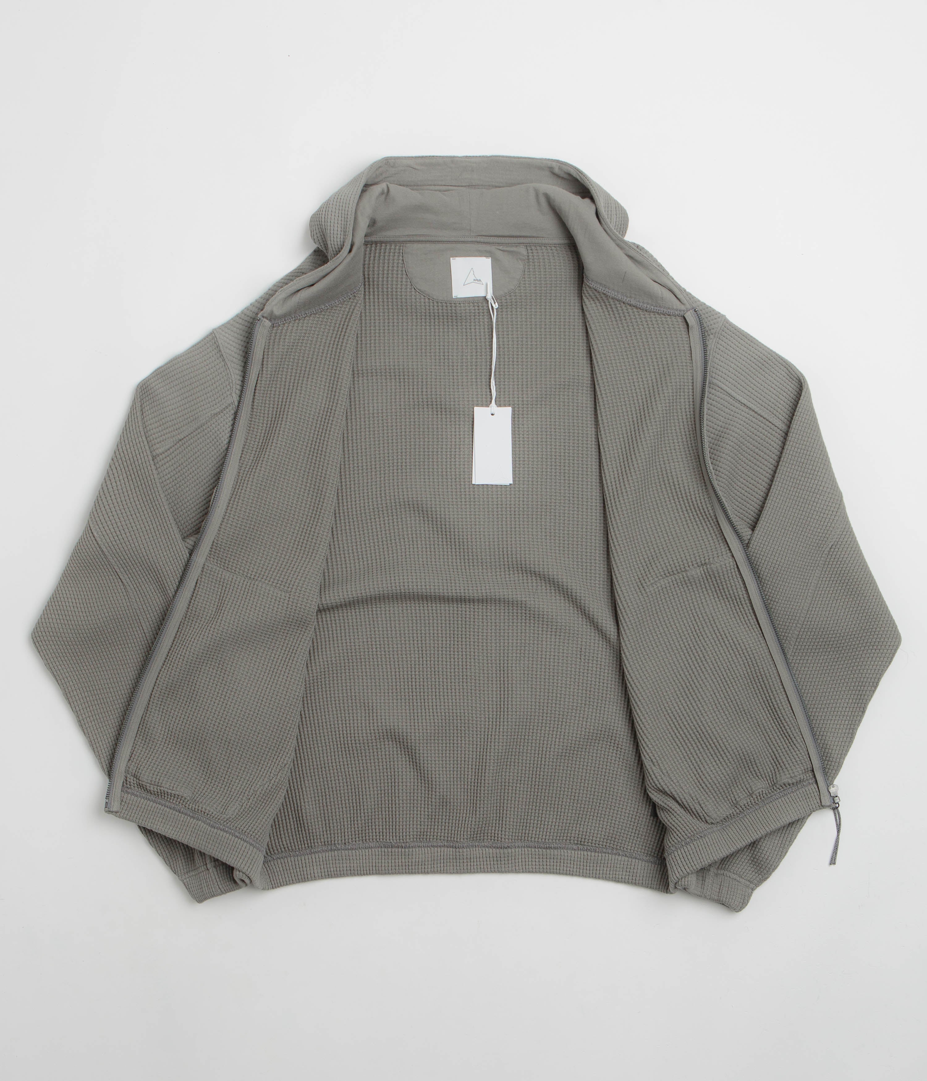 ROA Bee Sun Faded Zip Up Hoodie - Grey