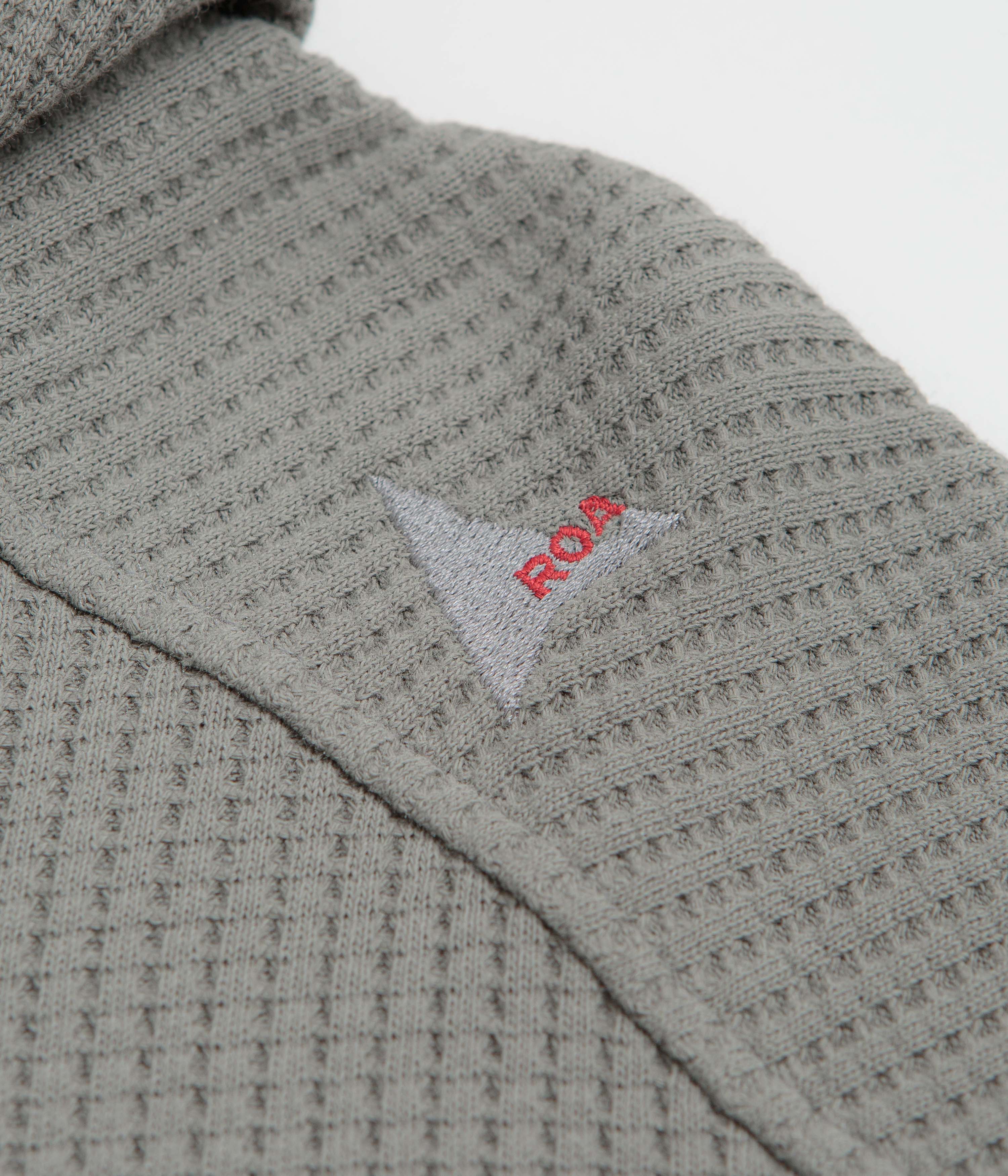 ROA Bee Sun Faded Zip Up Hoodie - Grey