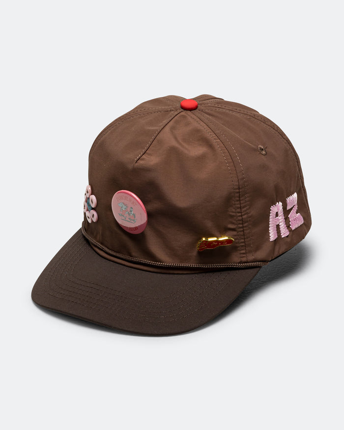 Running Is My Best Friend Pin Trucker Hat - Brown