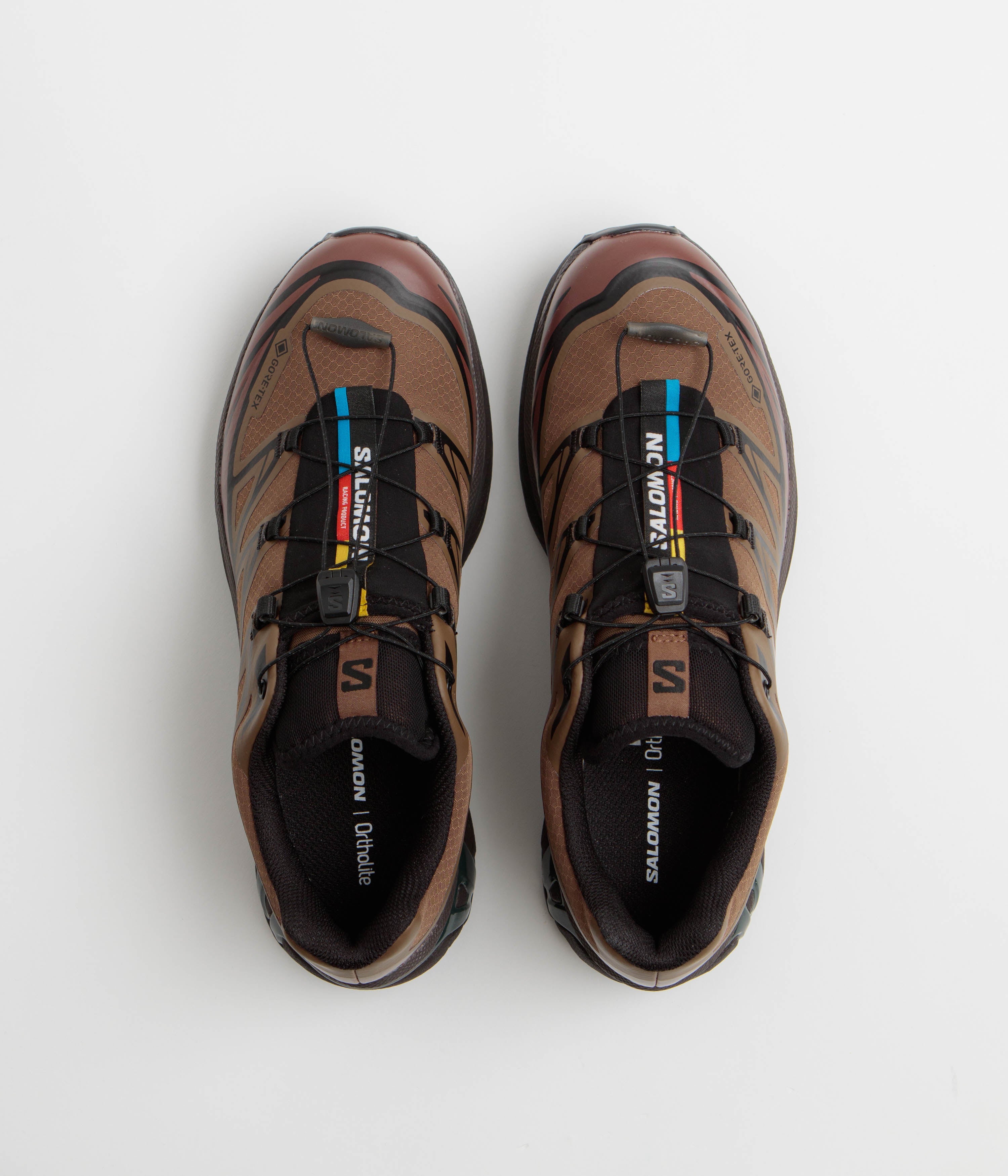Salomon XT-6 GTX Shoes - Mustang / Bitter Chocolate / Green Gable