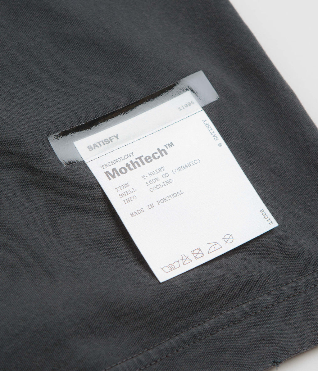 Satisfy MothTech Varsity Logo T-Shirt - Aged Black