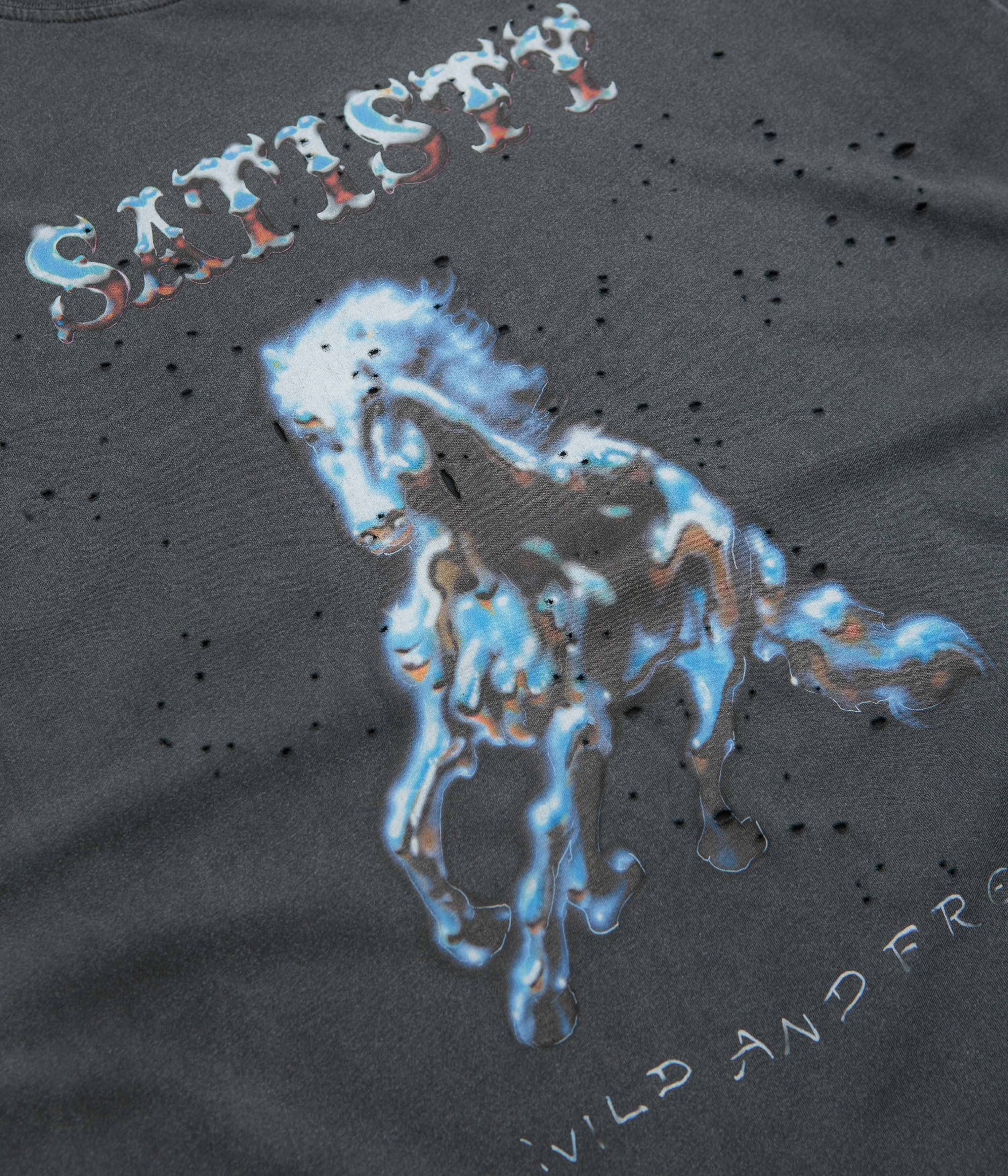 Satisfy MothTech Wild and Free T-Shirt - Aged Black