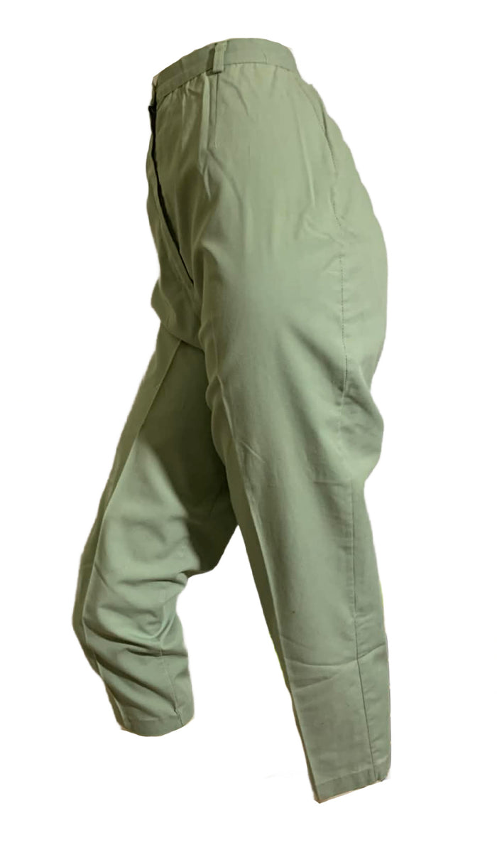 Sea Foam Green Cotton Capri Pants circa 1960s