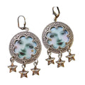 Selene- the Moon Face Dangle Earrings