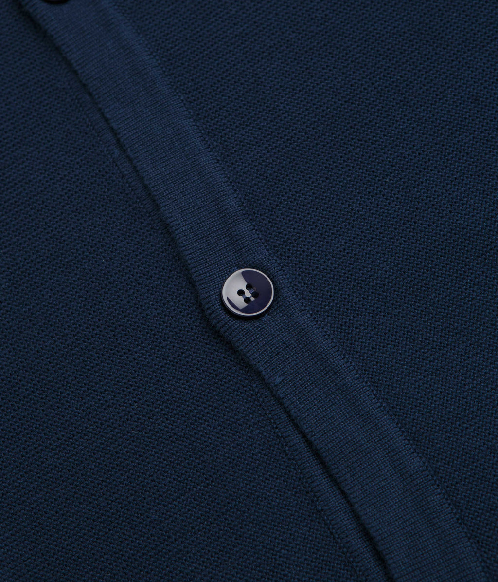 Service Works Blanket Stitch Knit Short Sleeve Shirt - Navy