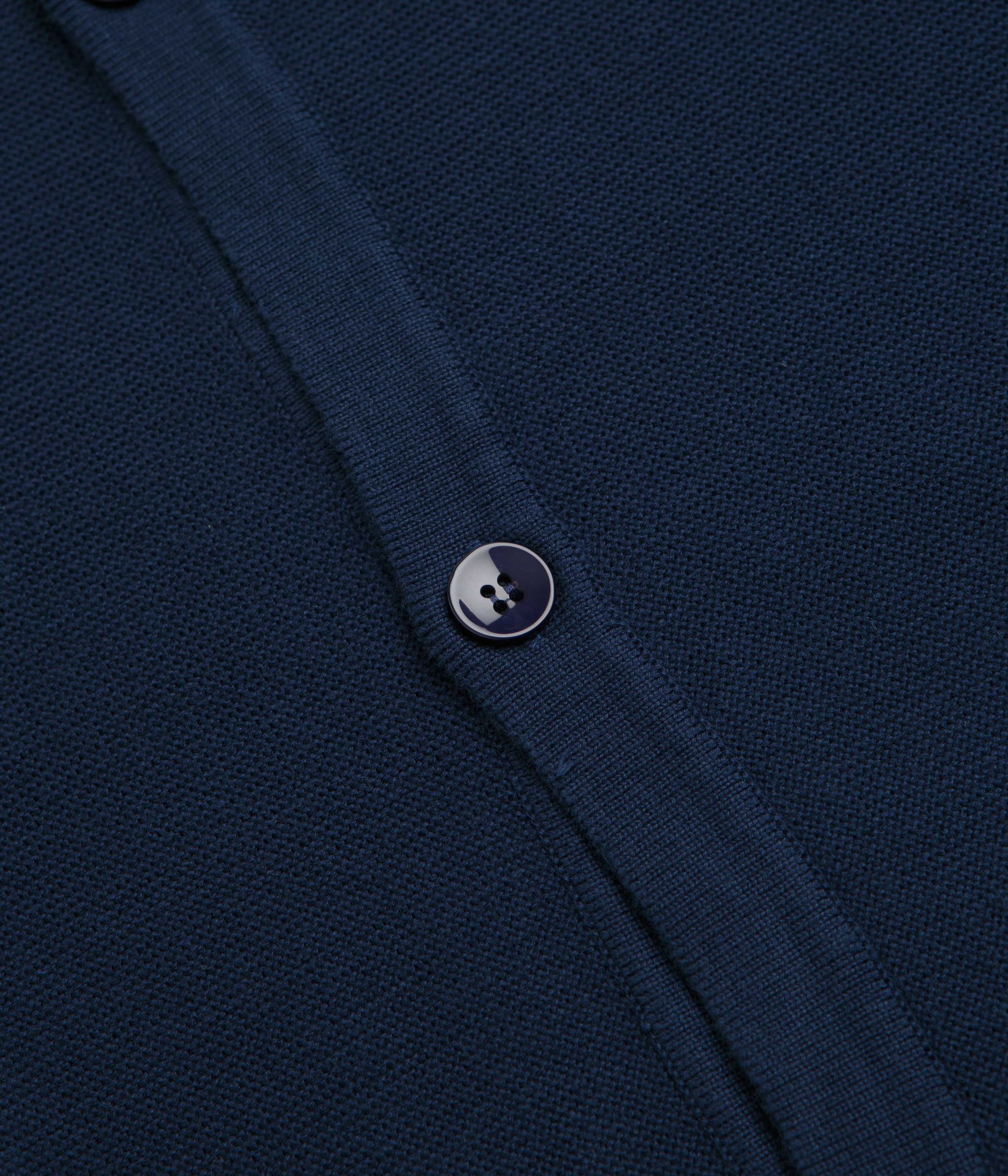 Service Works Blanket Stitch Knit Short Sleeve Shirt - Navy