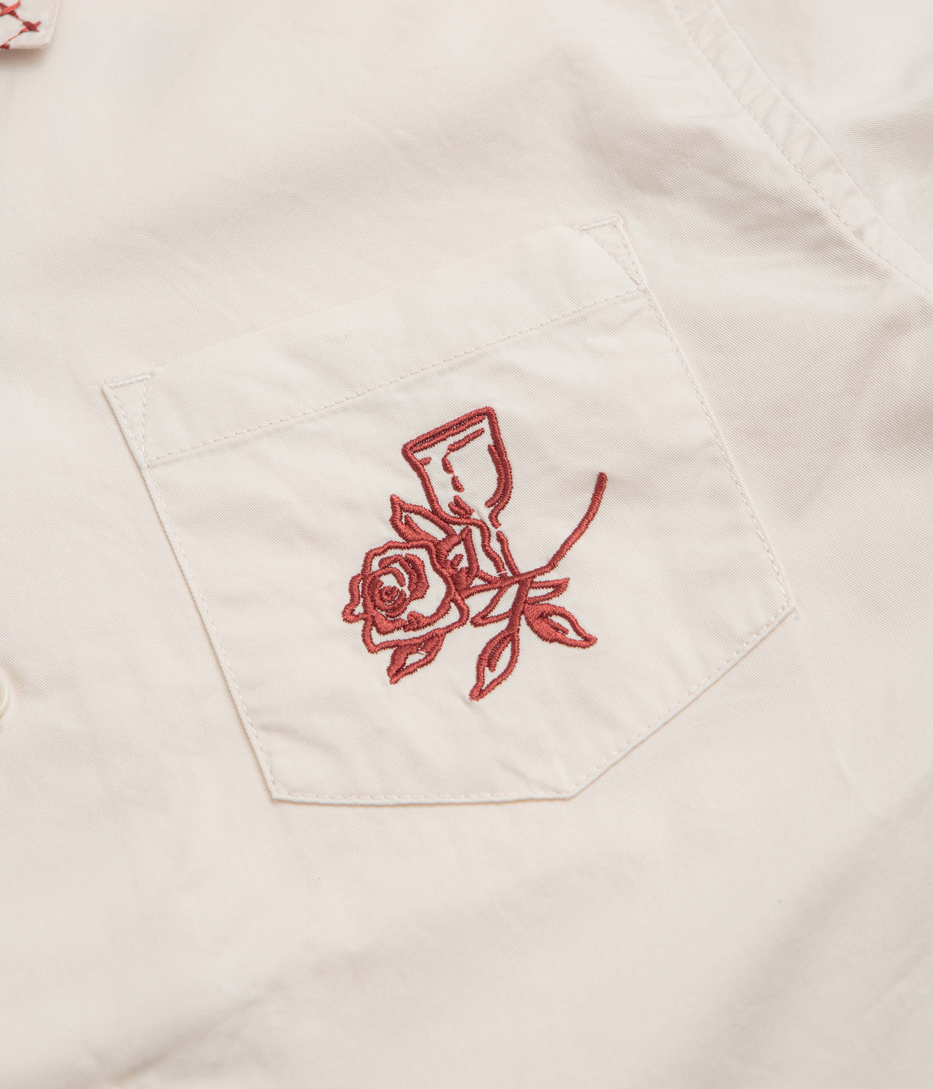 Service Works Border Short Sleeve Shirt - Off-White