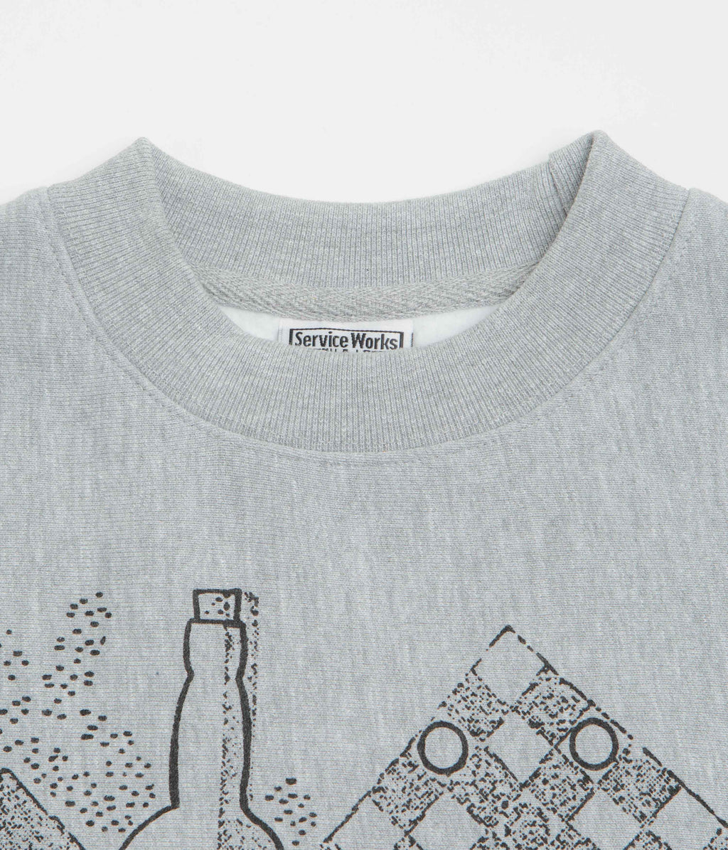 Service Works Frequent Flyer Crewneck Sweatshirt - Heather Grey