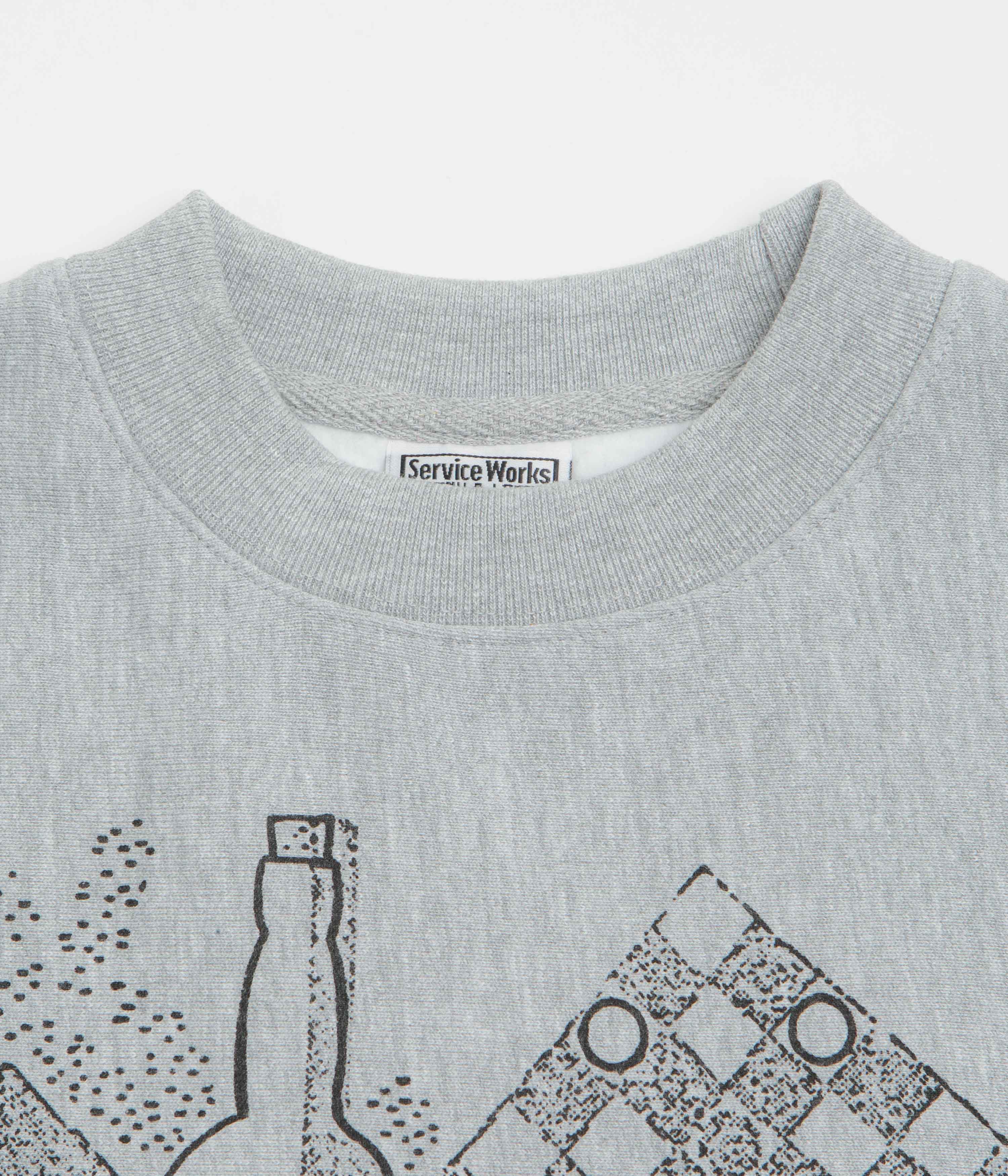 Service Works Frequent Flyer Crewneck Sweatshirt - Heather Grey