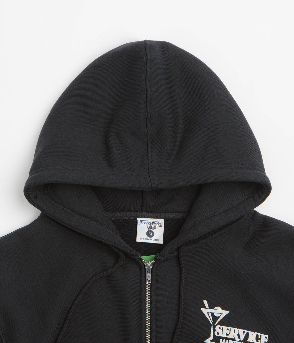 Service Works Martini Zipper Hoodie - Black