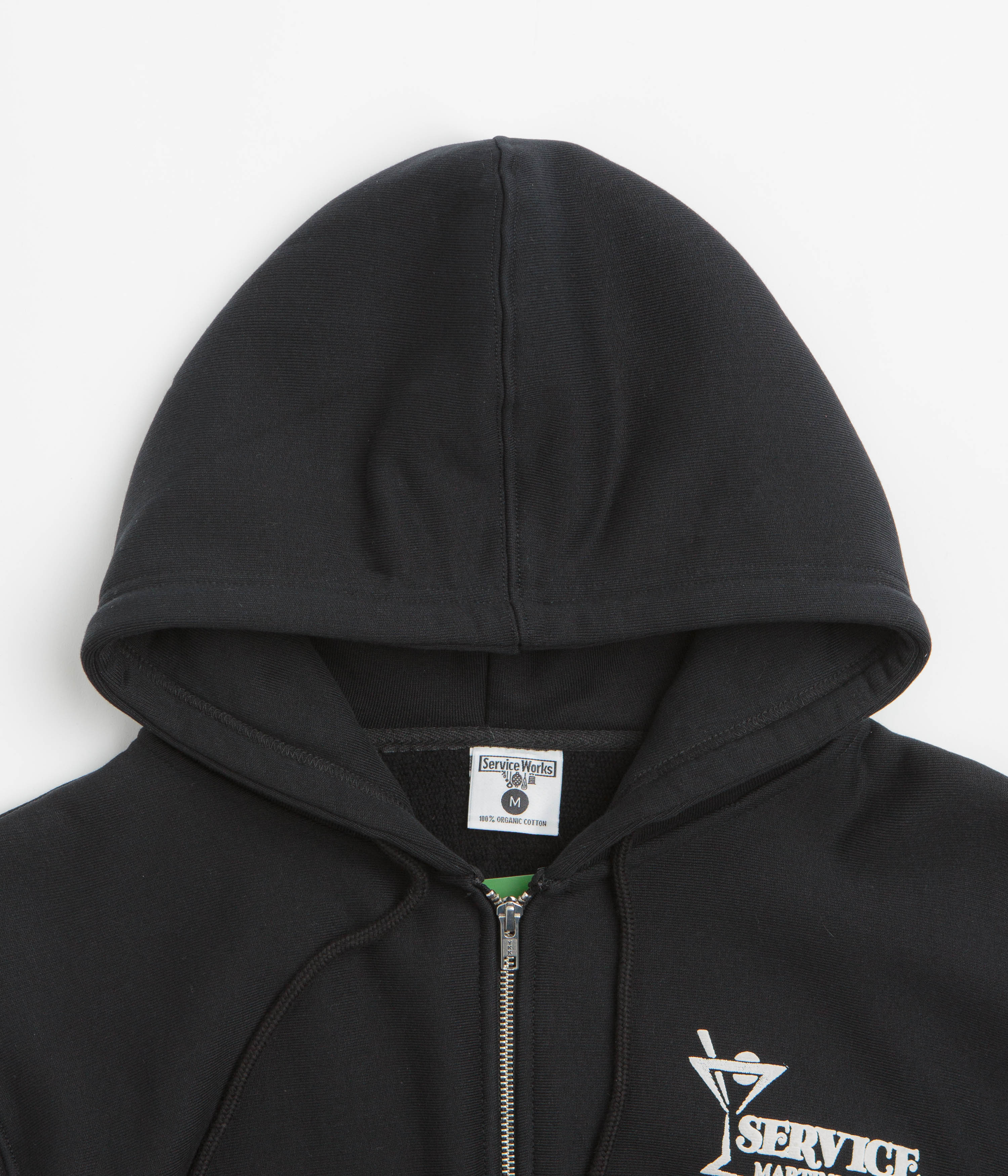 Service Works Martini Zipper Hoodie - Black