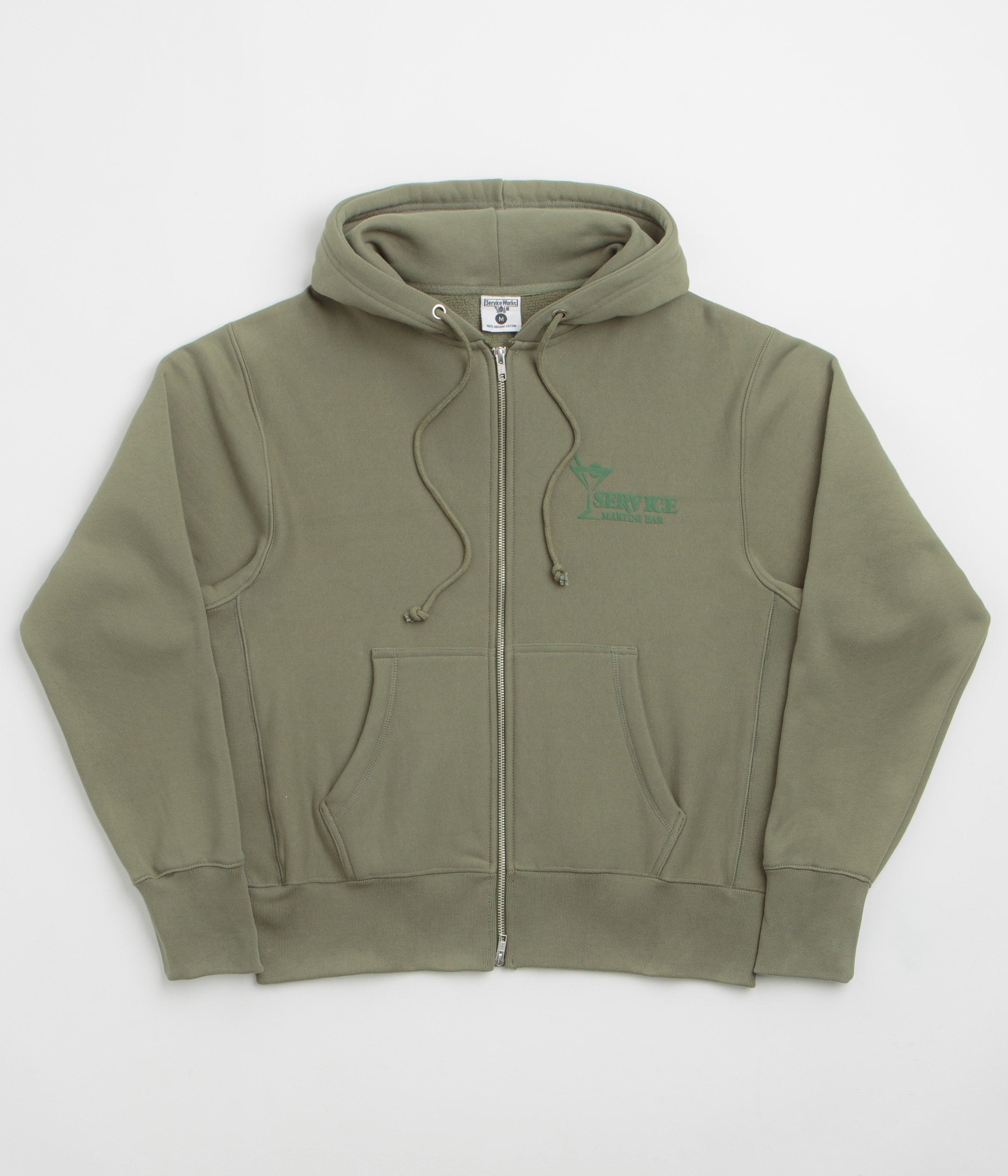 Service Works Martini Zipper Hoodie - Olive