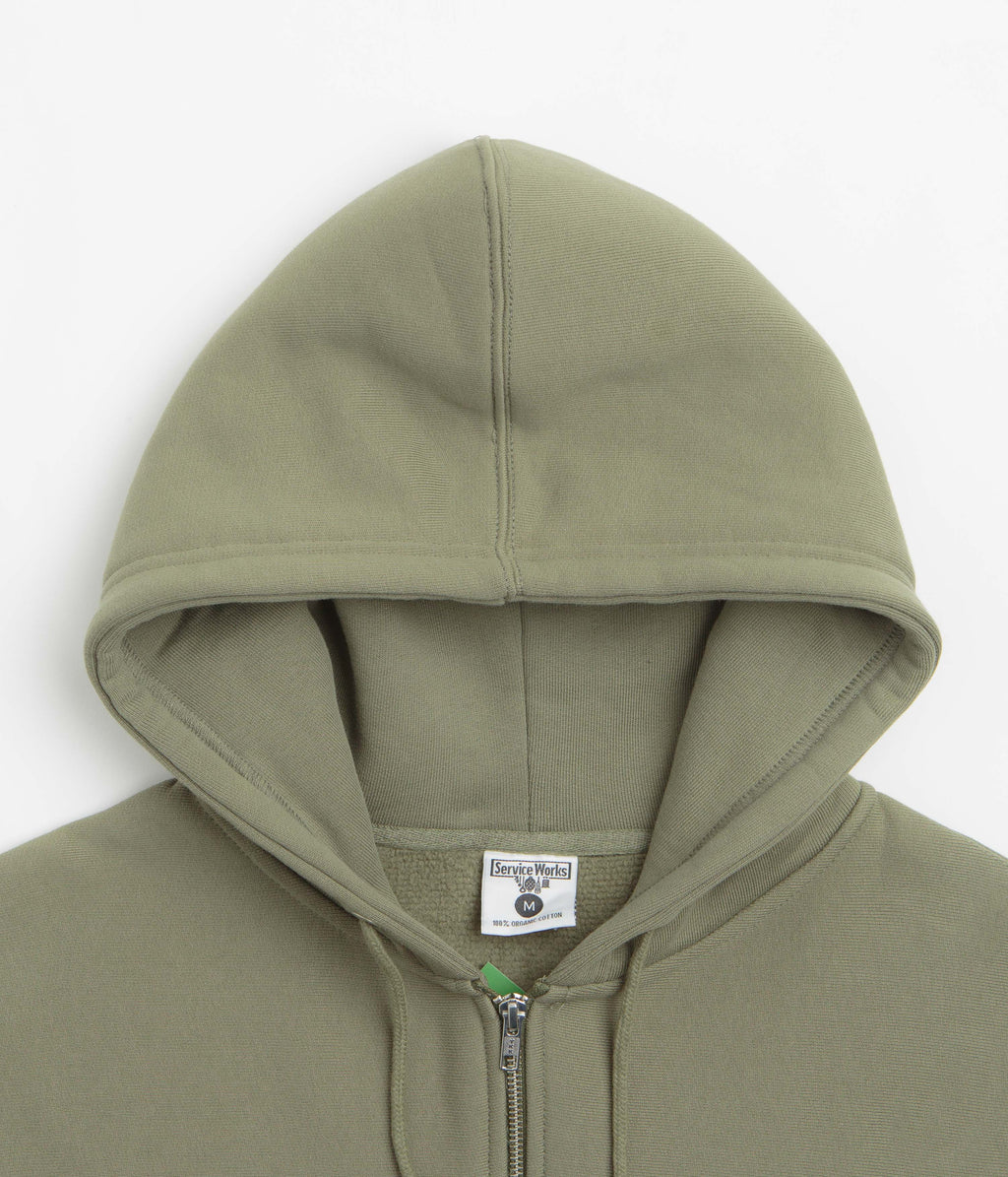 Service Works Martini Zipper Hoodie - Olive